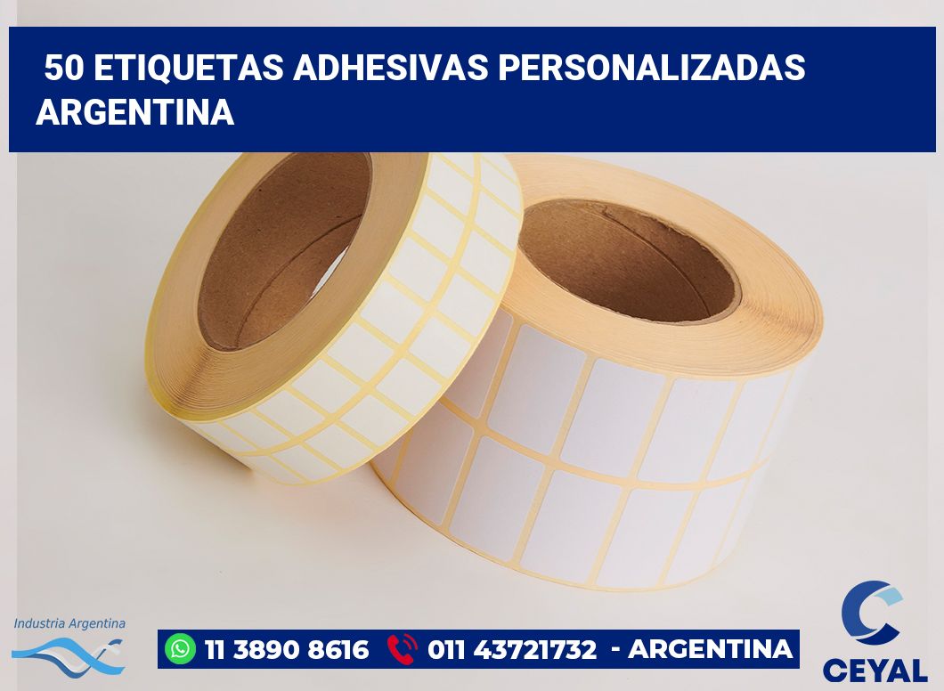 50 Etiquetas adhesivas personalizadas argentina