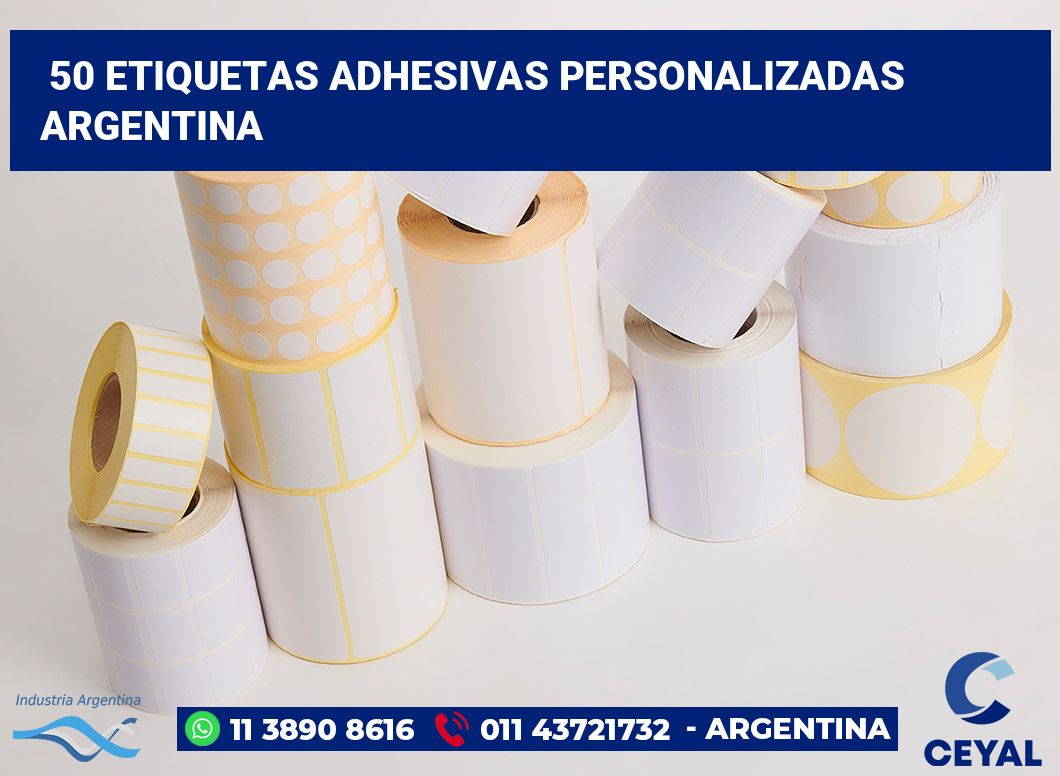 50 Etiquetas adhesivas personalizadas argentina