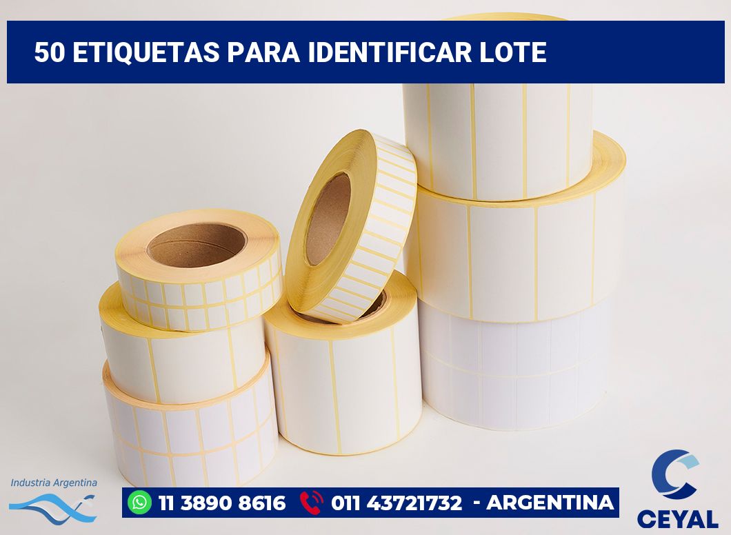 50 Etiquetas para identificar lote