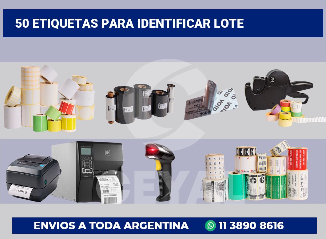 50 Etiquetas para identificar lote