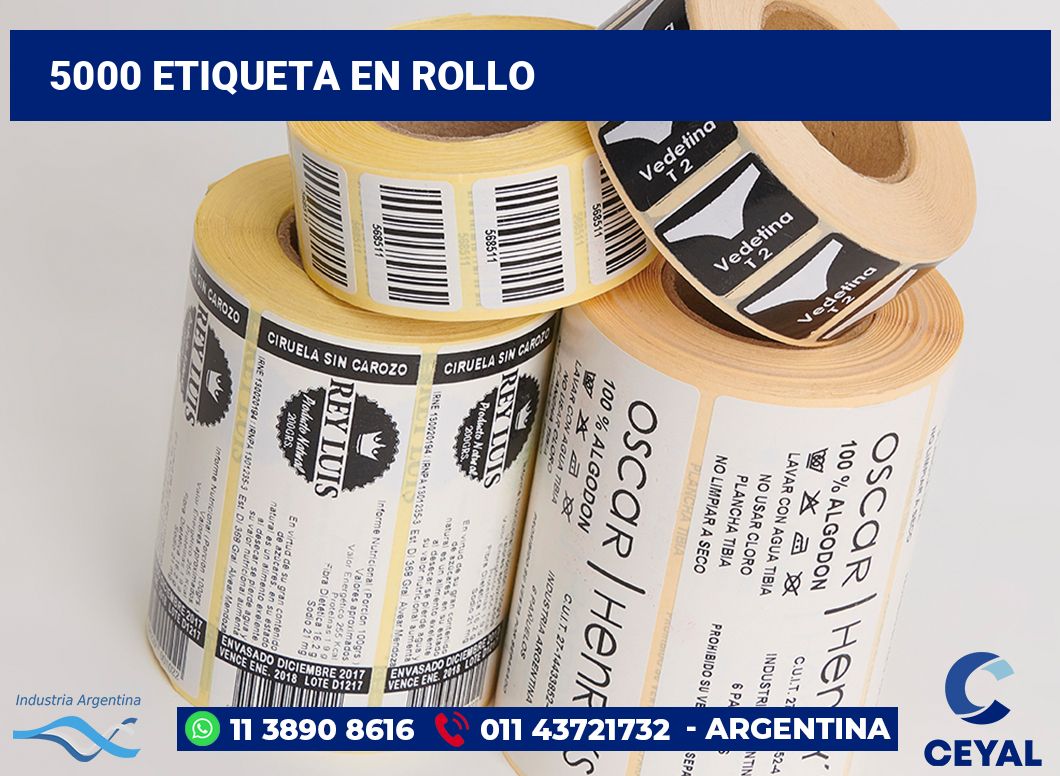 5000 Etiqueta en rollo