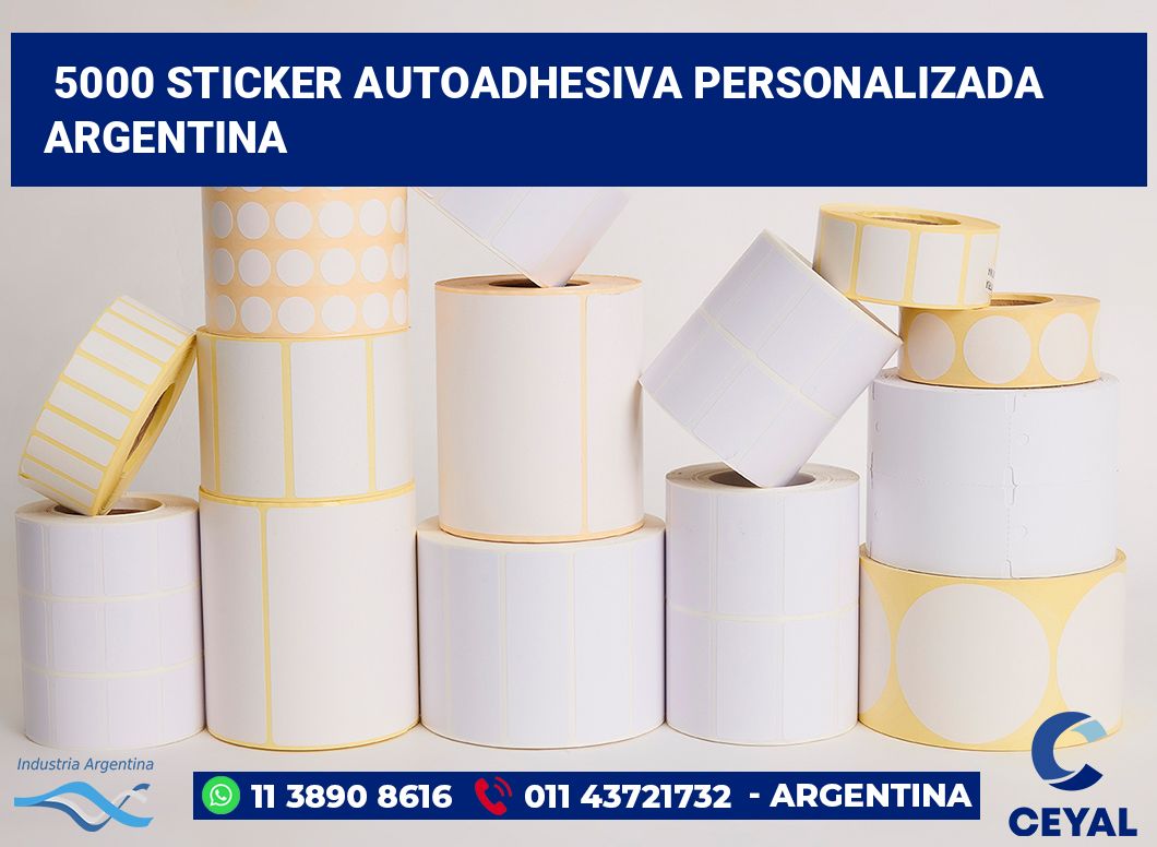 5000 Sticker autoadhesiva personalizada argentina