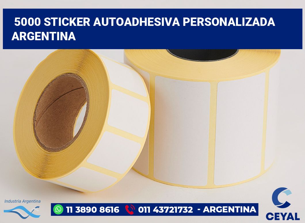 5000 Sticker autoadhesiva personalizada argentina