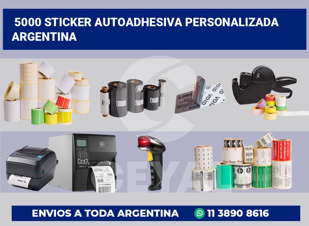 5000 Sticker autoadhesiva personalizada argentina