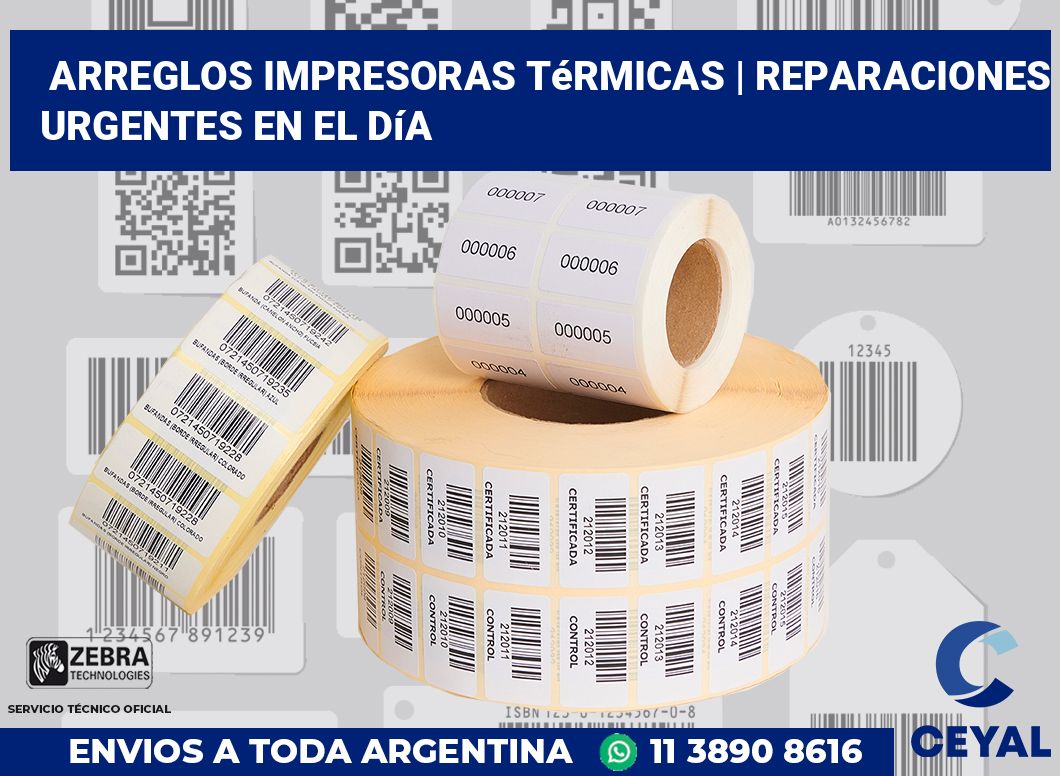 Arreglos impresoras térmicas | Reparaciones urgentes en el día