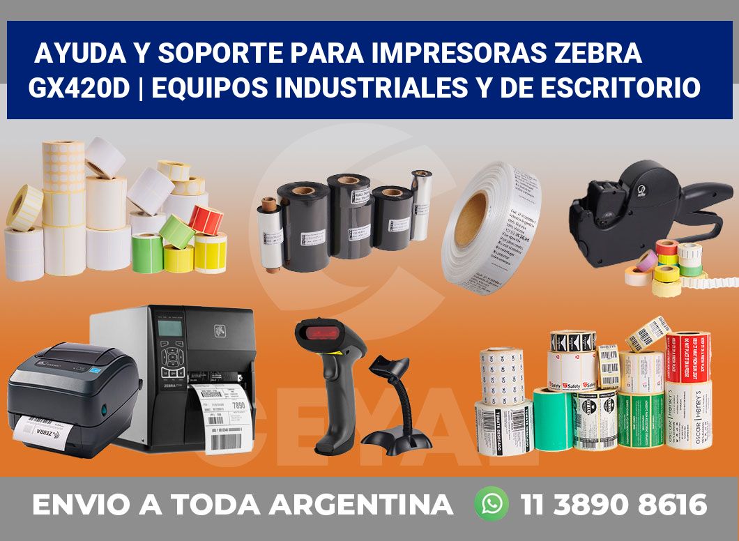 Ayuda y soporte para impresoras Zebra GX420d | Equipos industriales y de escritorio