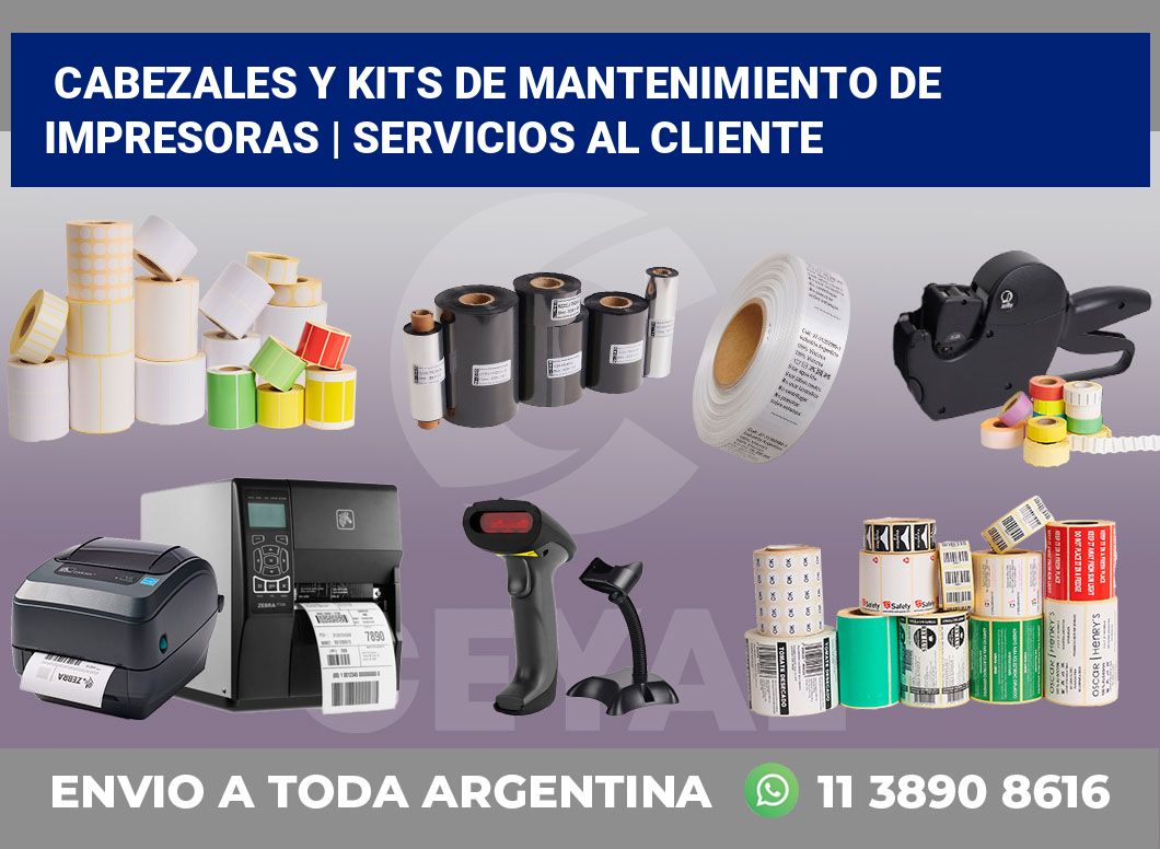 Cabezales y kits de mantenimiento de impresoras | Servicios al cliente