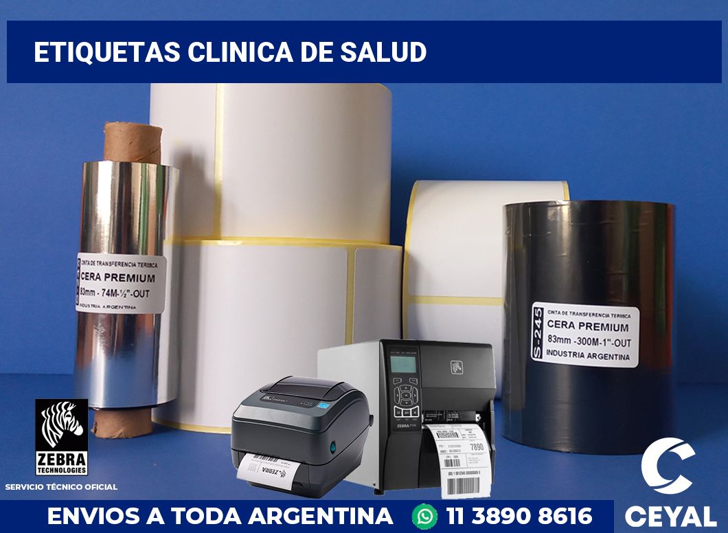 Etiquetas Clinica de salud