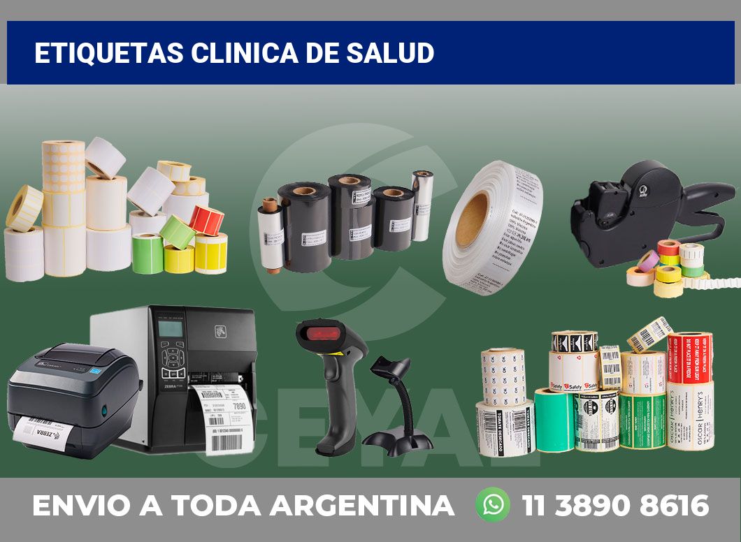 Etiquetas Clinica de salud