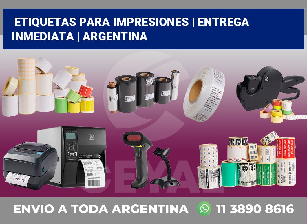 Etiquetas para impresiones | Entrega inmediata | Argentina