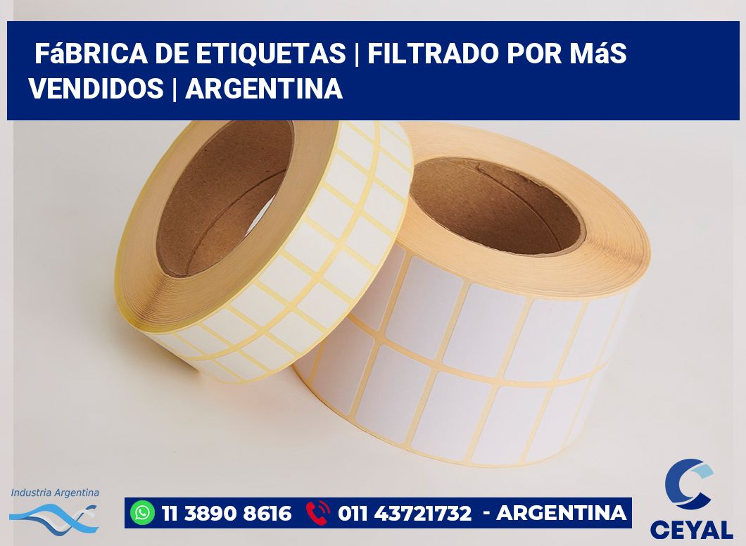 Fábrica de etiquetas | Filtrado por más vendidos | Argentina