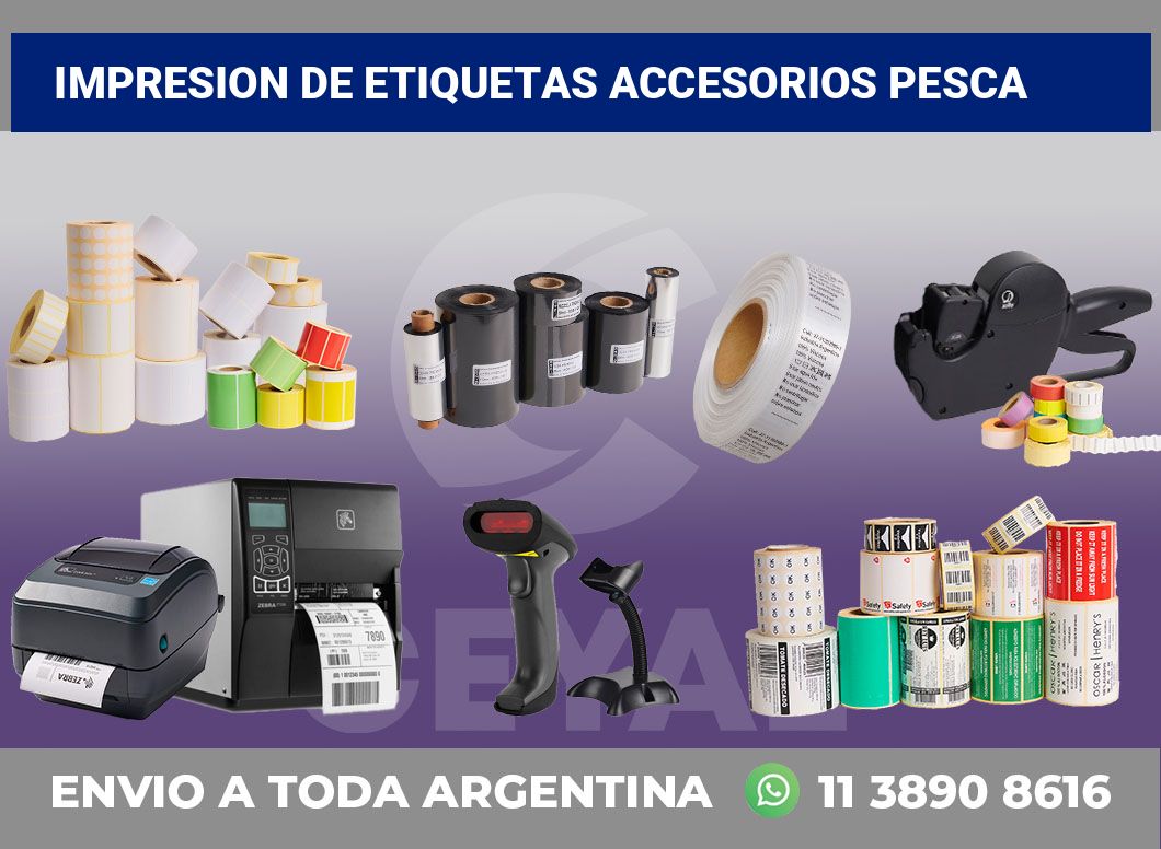 Impresion de etiquetas Accesorios pesca