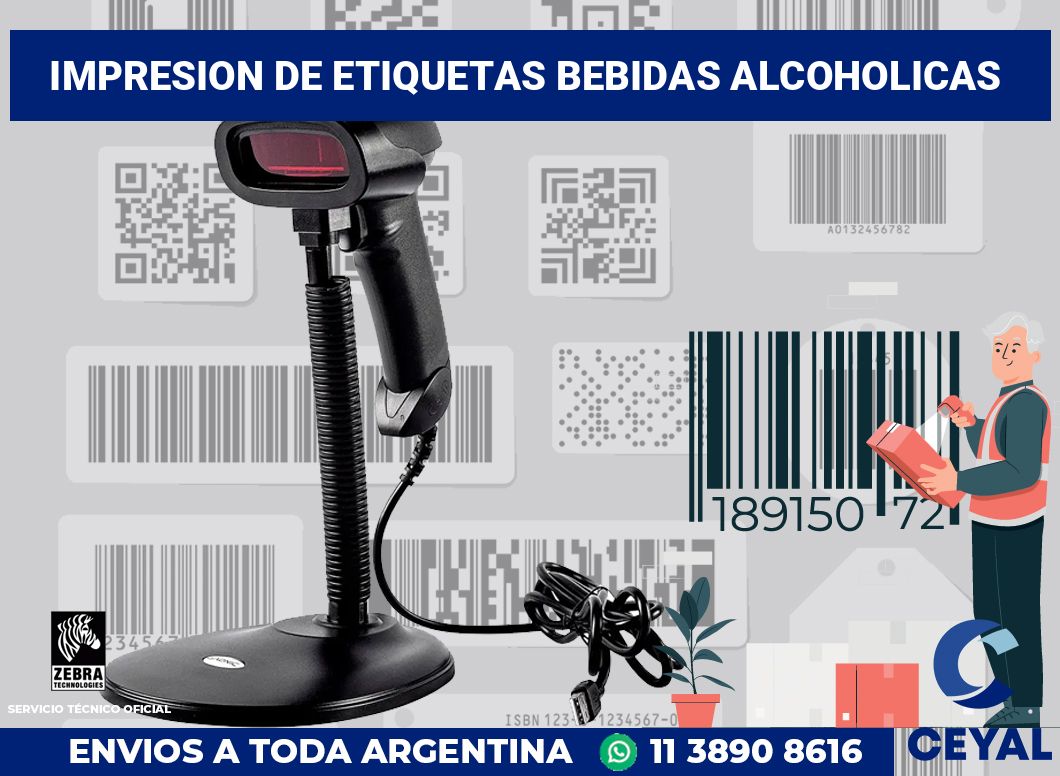 Impresion de etiquetas bebidas alcoholicas