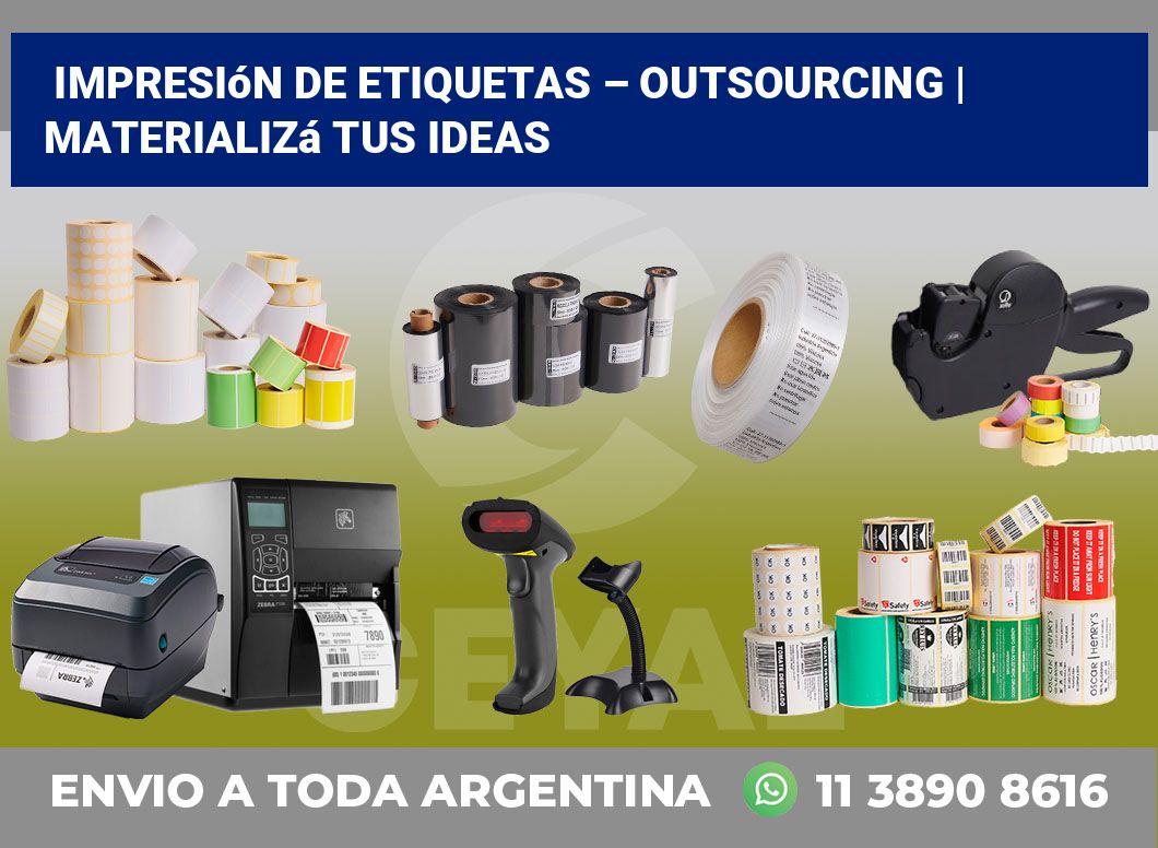 Impresión de etiquetas – Outsourcing | Materializá tus ideas