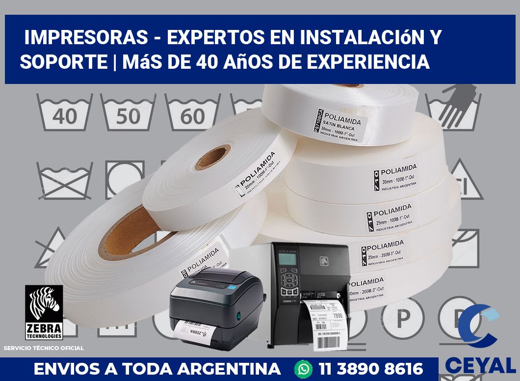 Impresoras - Expertos en instalación y soporte | Más de 40 años de experiencia