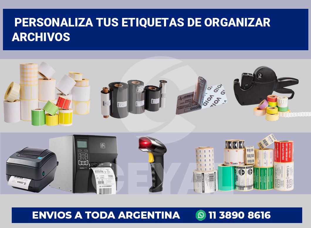 Personaliza tus Etiquetas de Organizar Archivos