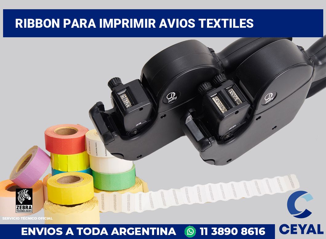 Ribbon para imprimir Avios textiles