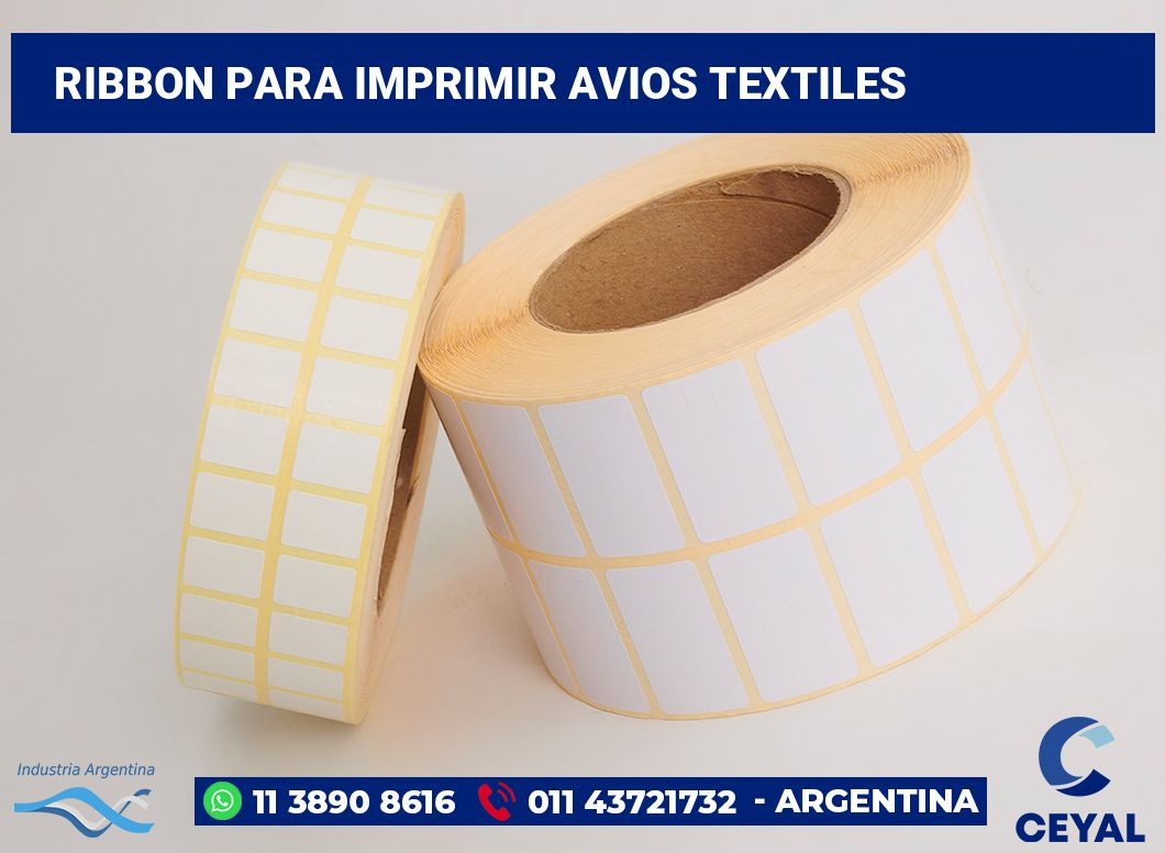 Ribbon para imprimir Avios textiles