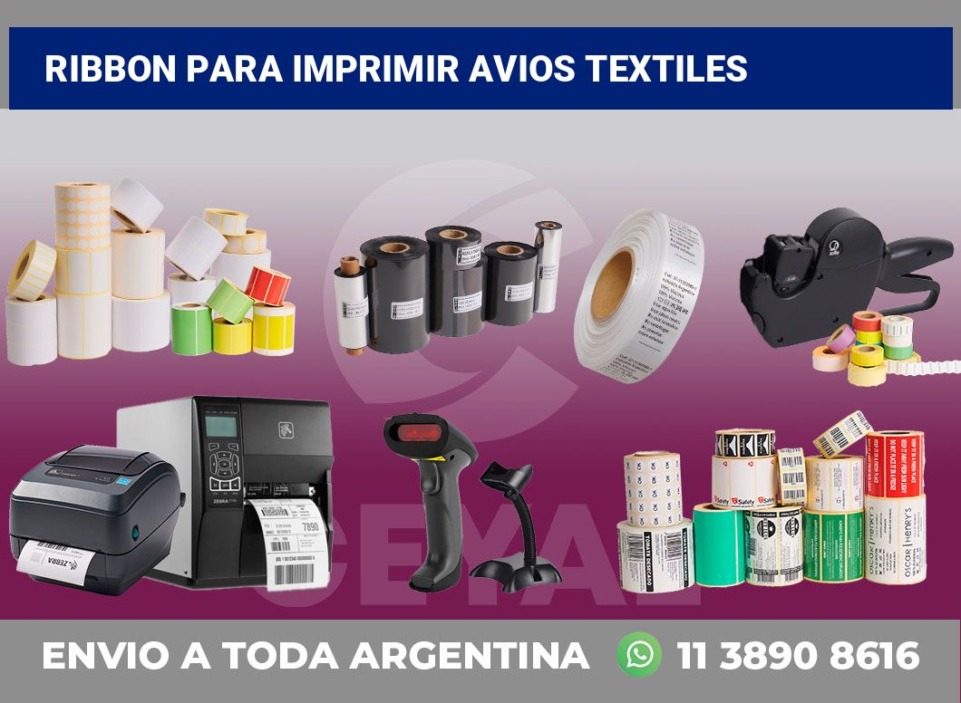 Ribbon para imprimir Avios textiles