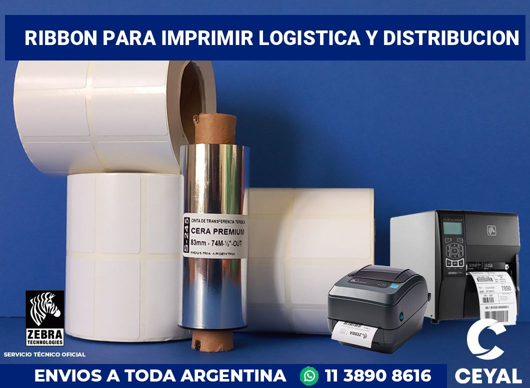 Ribbon para imprimir Logistica y distribucion