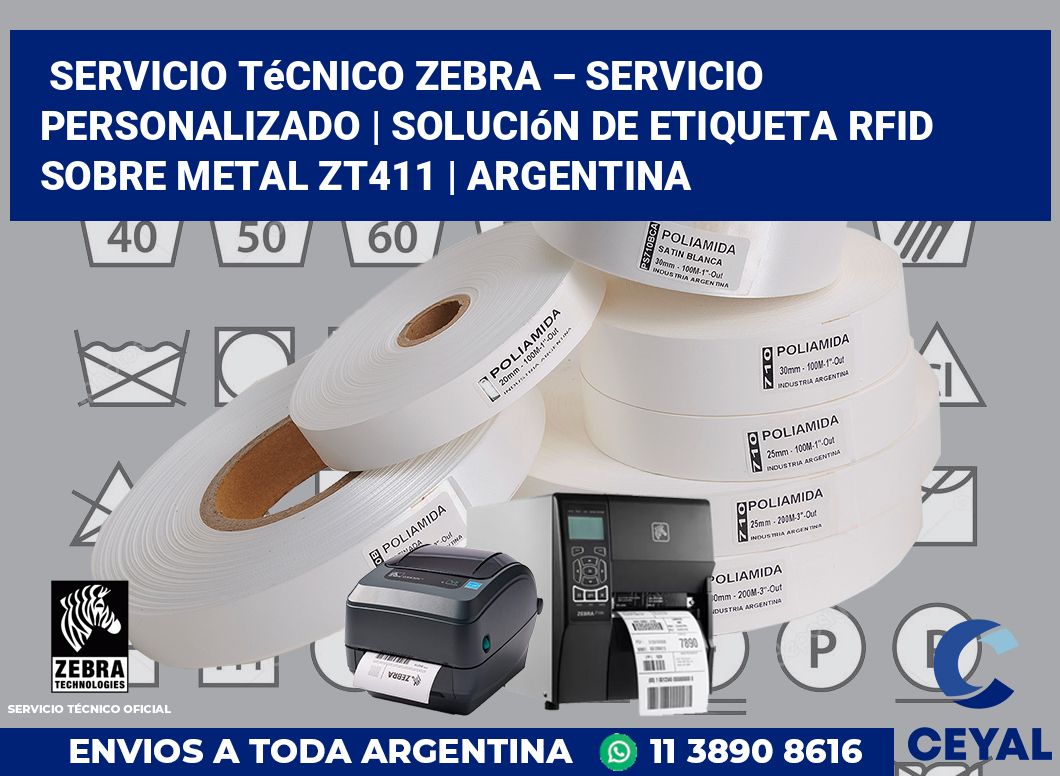 Servicio técnico Zebra – servicio personalizado | Solución De Etiqueta RFID Sobre Metal ZT411 | Argentina