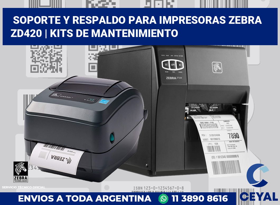 Soporte y respaldo para impresoras Zebra ZD420 | Kits de mantenimiento