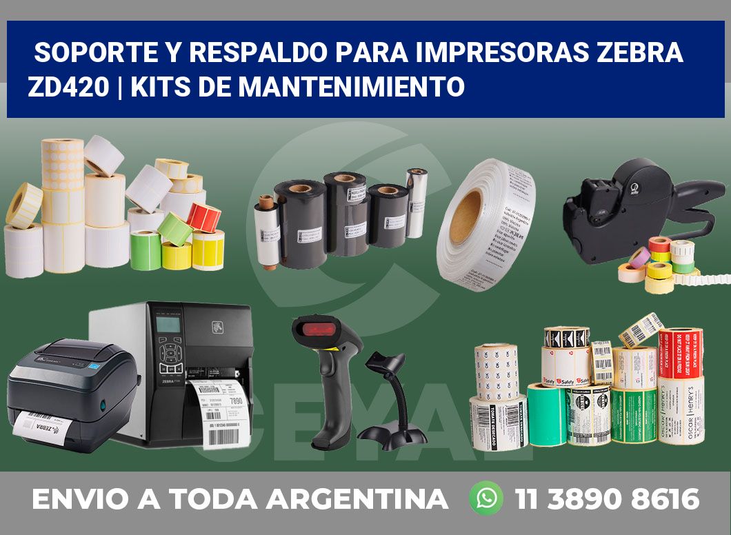 Soporte y respaldo para impresoras Zebra ZD420 | Kits de mantenimiento