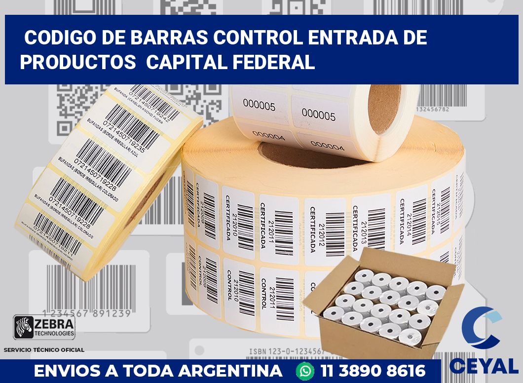 codigo de barras control entrada de productos  Capital Federal