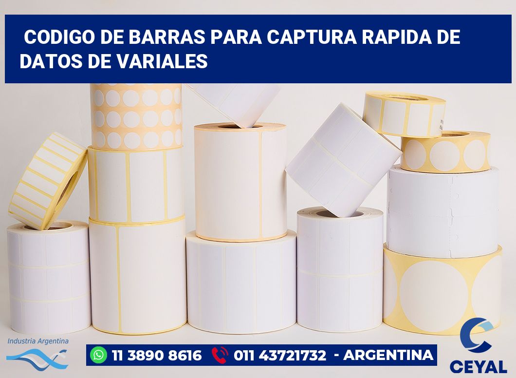 codigo de barras para captura rapida de datos de variales