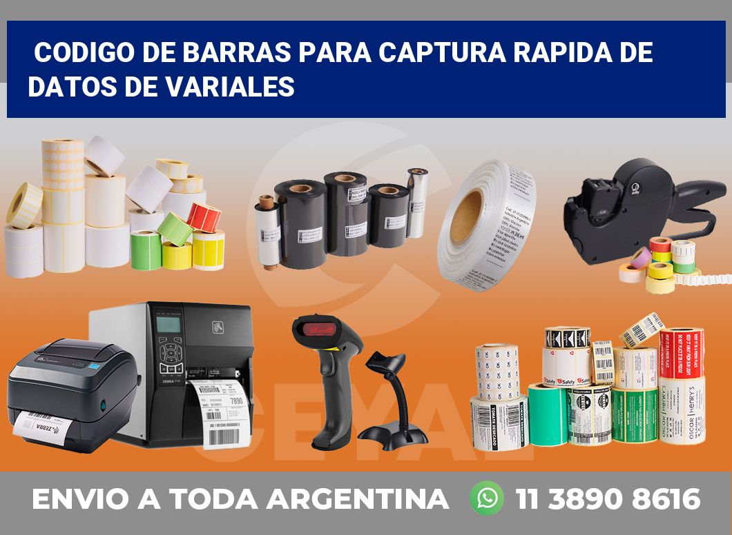 codigo de barras para captura rapida de datos de variales