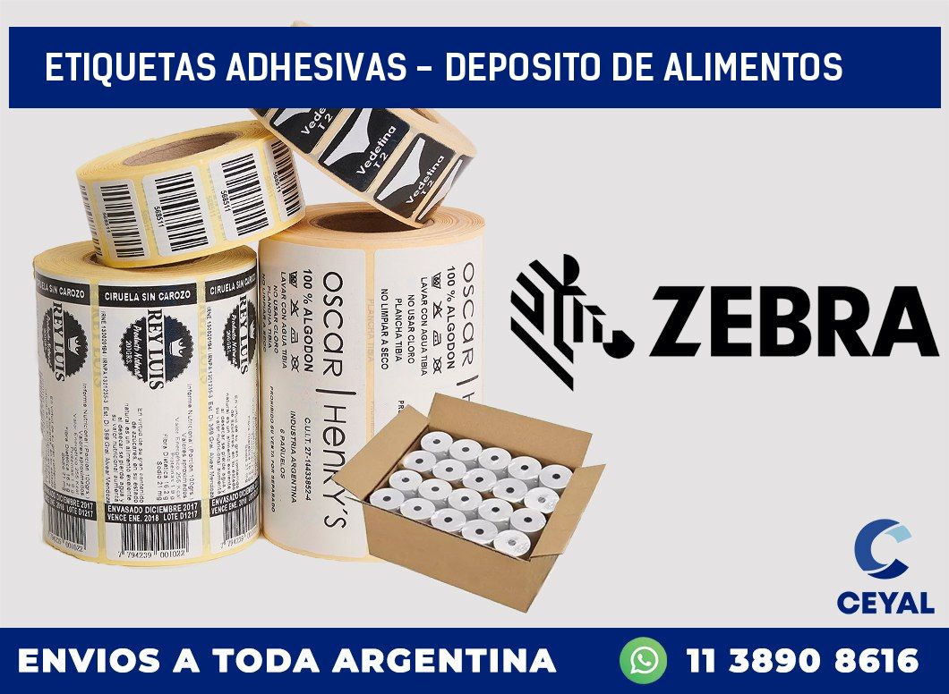 etiquetas adhesivas – deposito de alimentos