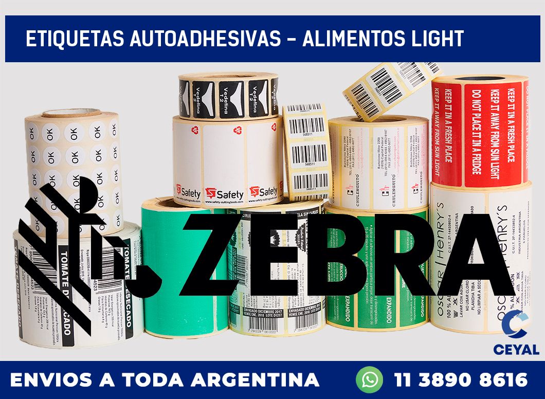 etiquetas autoadhesivas – alimentos light