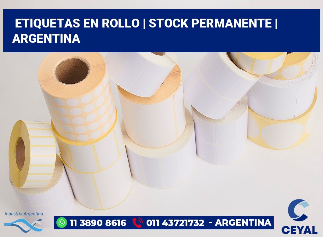 etiquetas en rollo | Stock permanente | Argentina