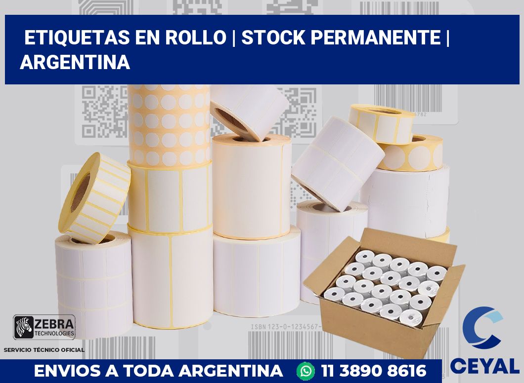 etiquetas en rollo | Stock permanente | Argentina