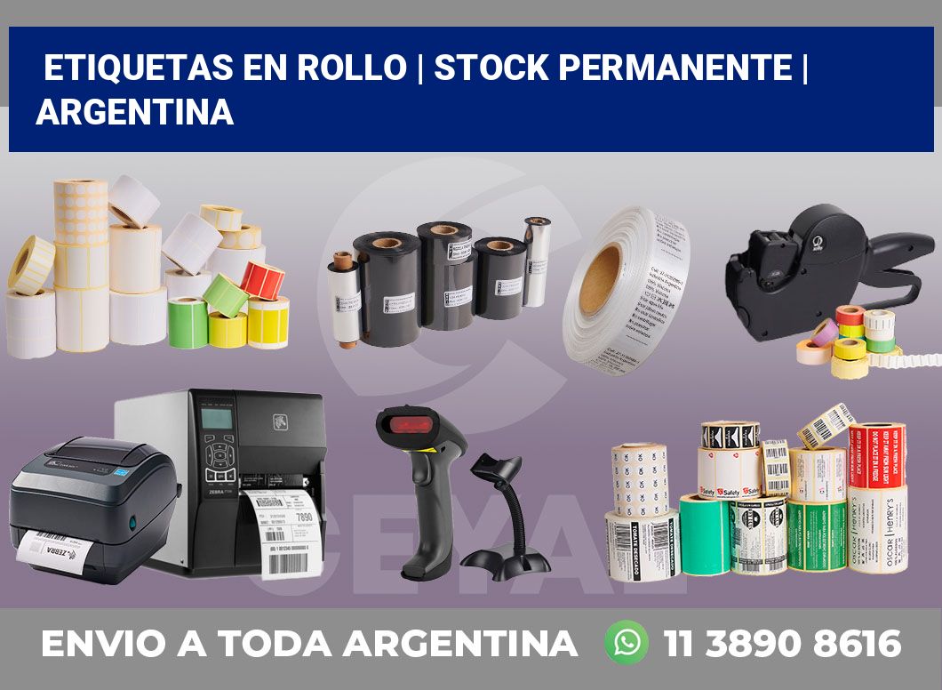 etiquetas en rollo | Stock permanente | Argentina