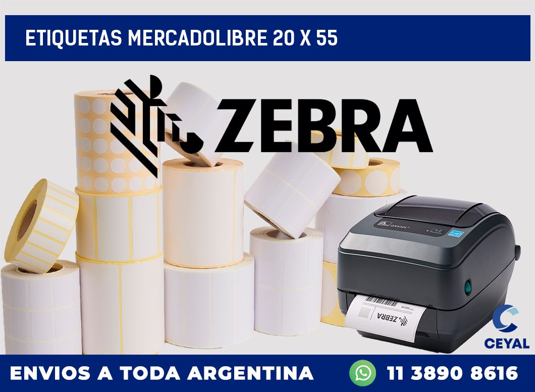 etiquetas mercadolibre 20 x 55