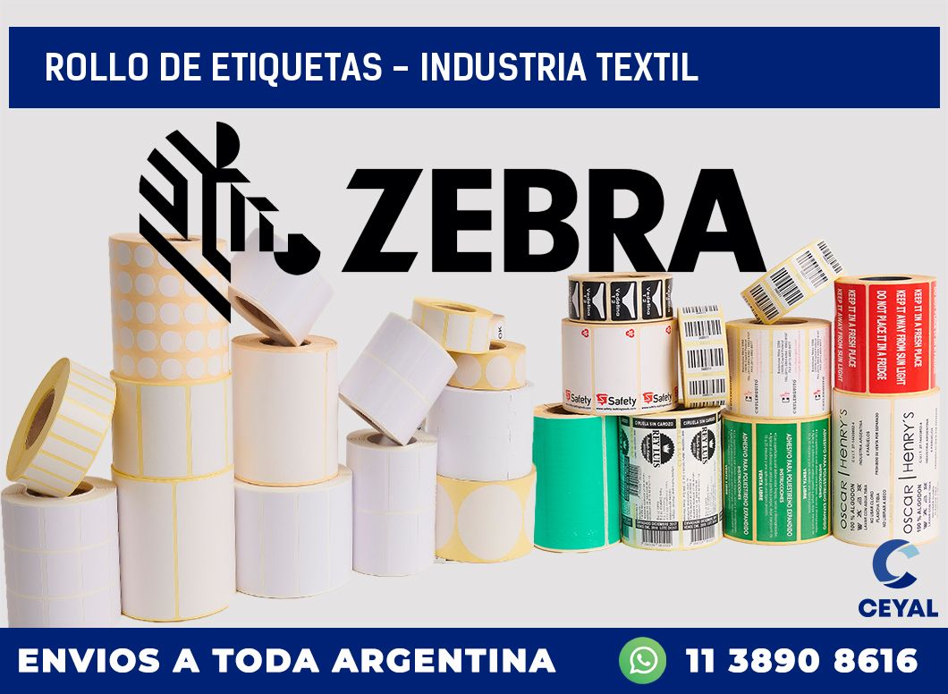 rollo de etiquetas – Industria textil