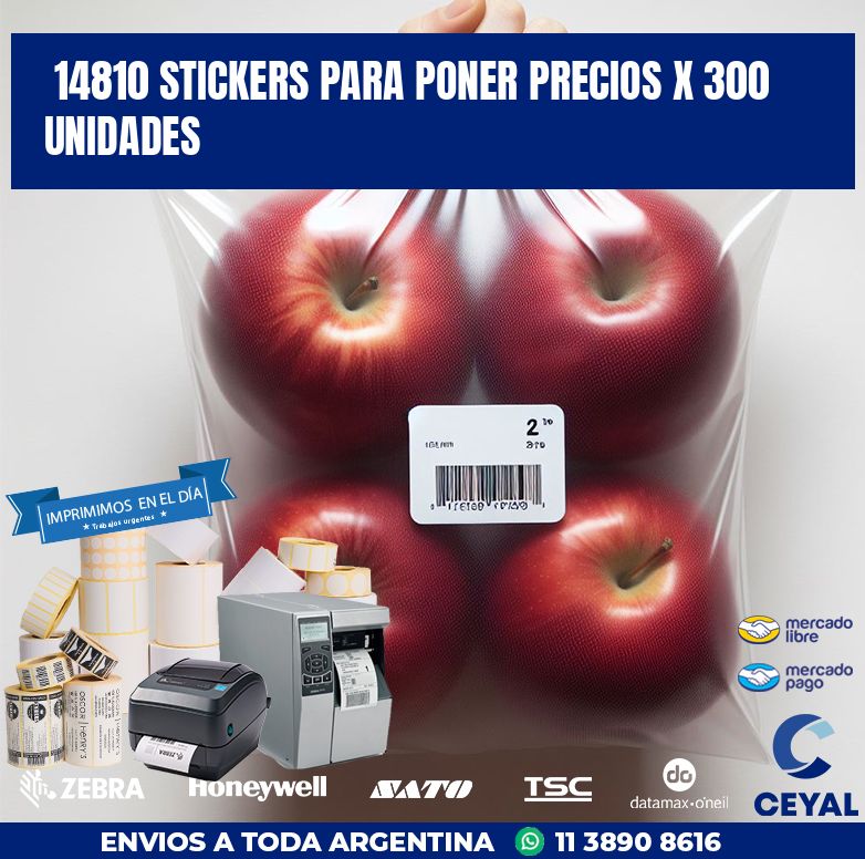 14810 STICKERS PARA PONER PRECIOS X 300 UNIDADES