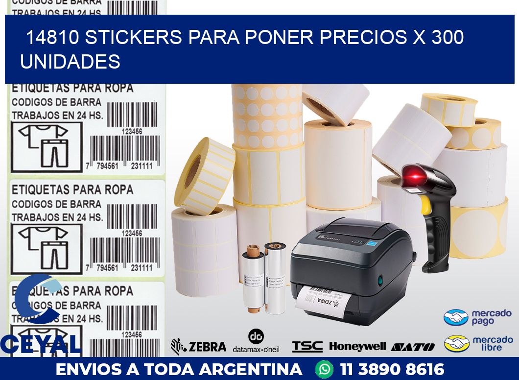 14810 STICKERS PARA PONER PRECIOS X 300 UNIDADES