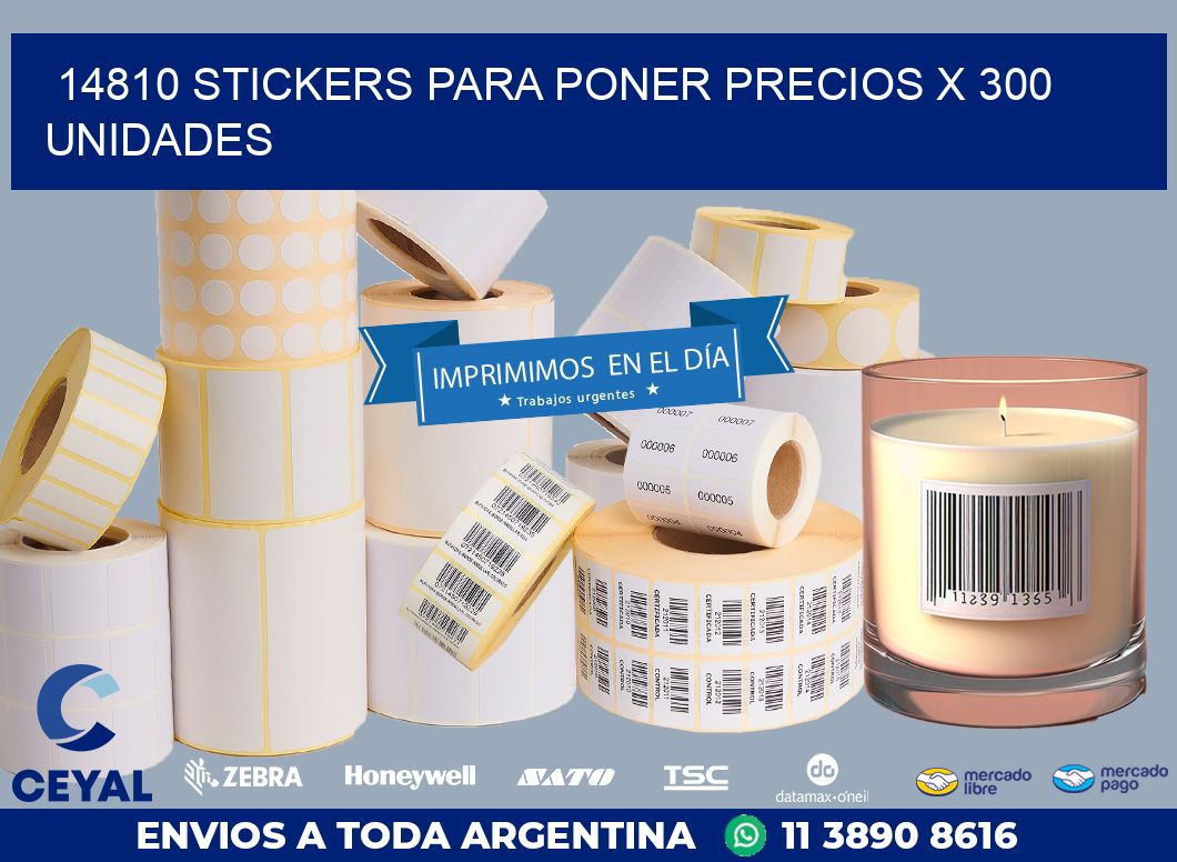 14810 STICKERS PARA PONER PRECIOS X 300 UNIDADES