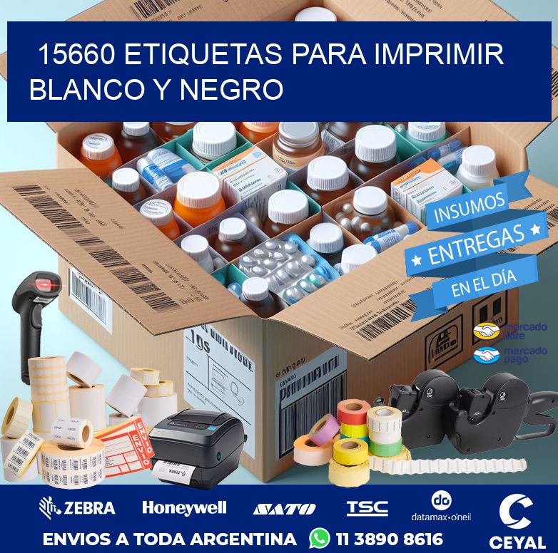 15660 ETIQUETAS PARA IMPRIMIR BLANCO Y NEGRO