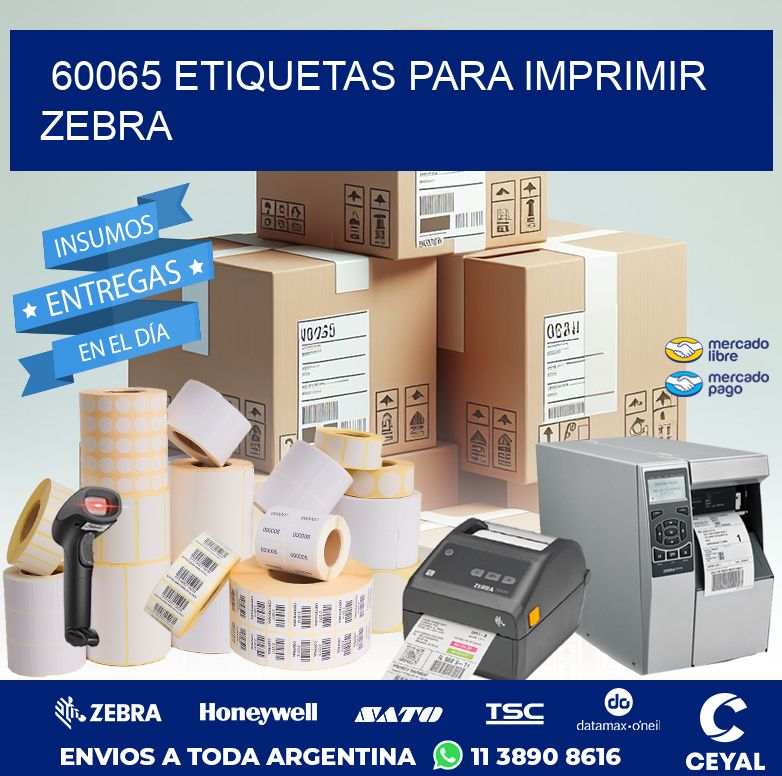 60065 ETIQUETAS PARA IMPRIMIR ZEBRA