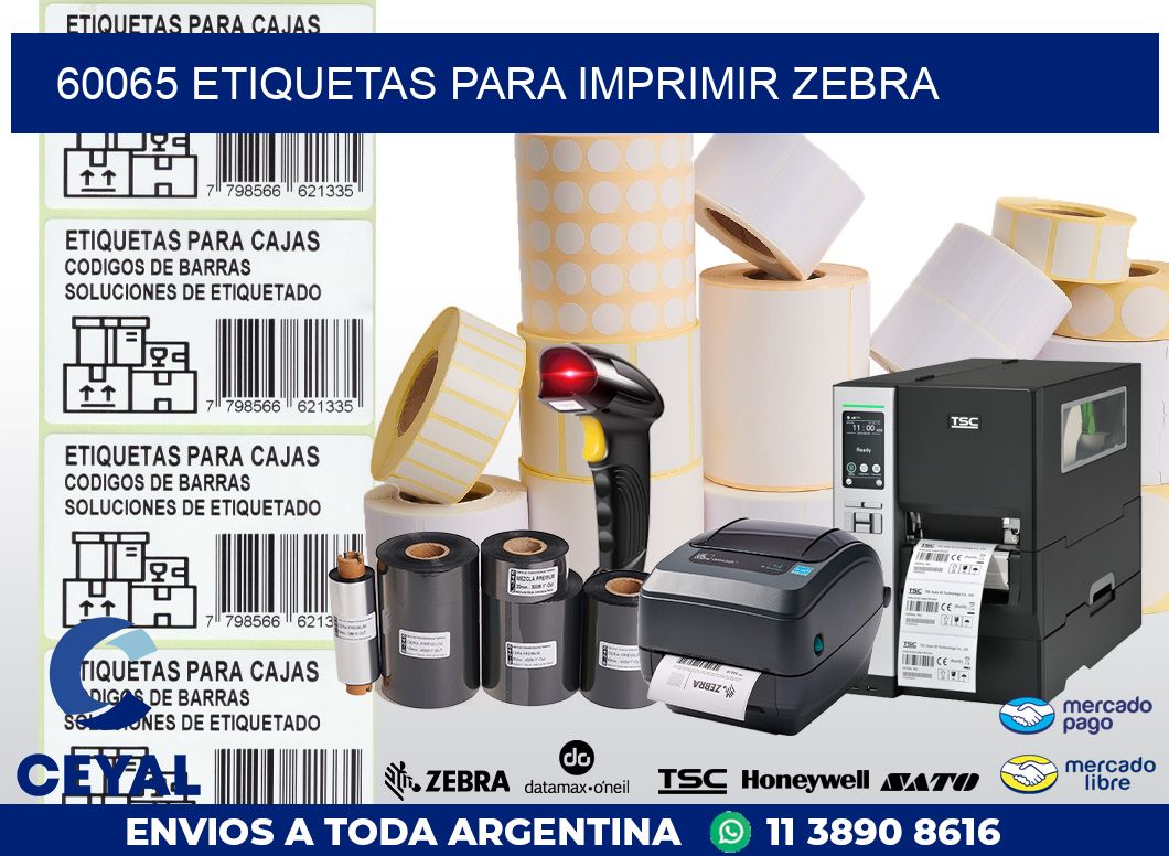 60065 ETIQUETAS PARA IMPRIMIR ZEBRA