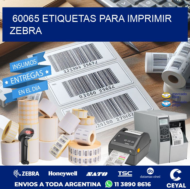 60065 ETIQUETAS PARA IMPRIMIR ZEBRA