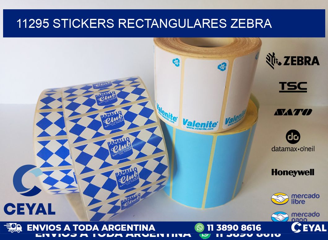 11295 Stickers rectangulares zebra