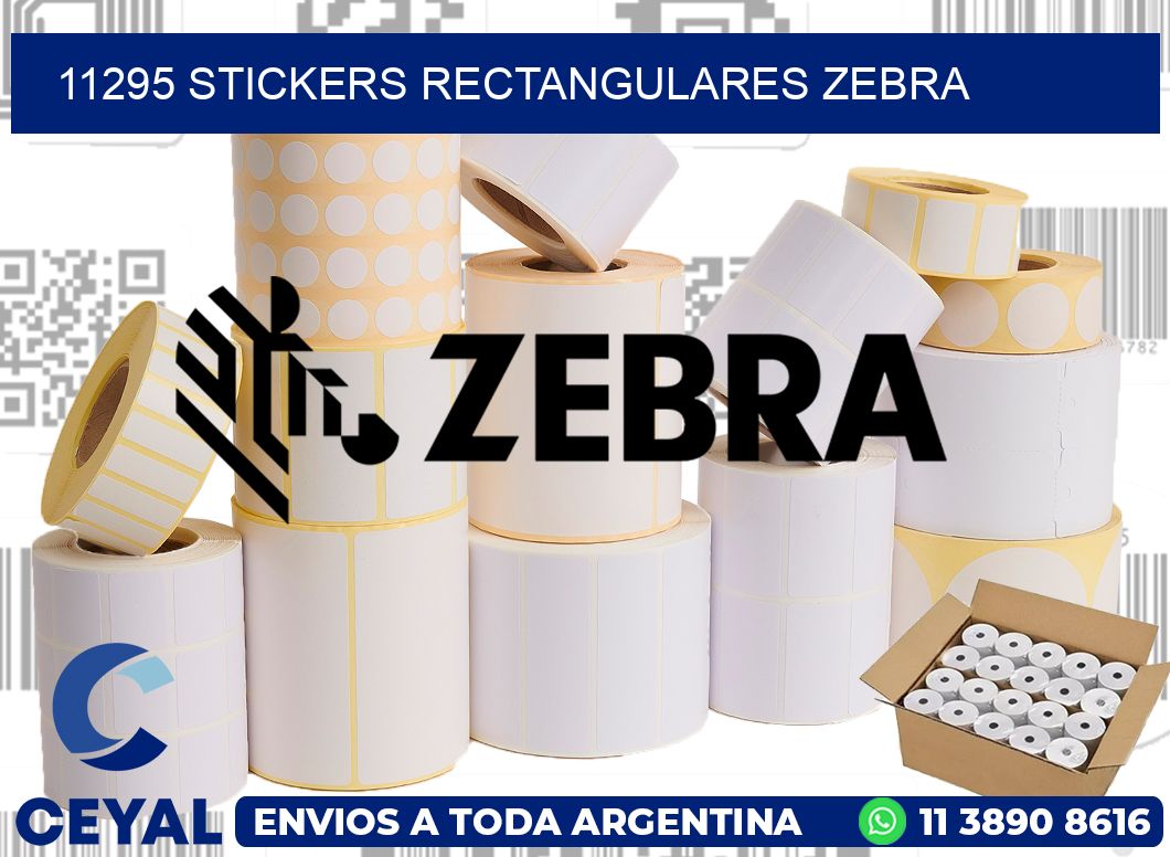 11295 Stickers rectangulares zebra