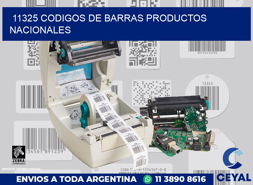 11325 codigos de barras productos nacionales