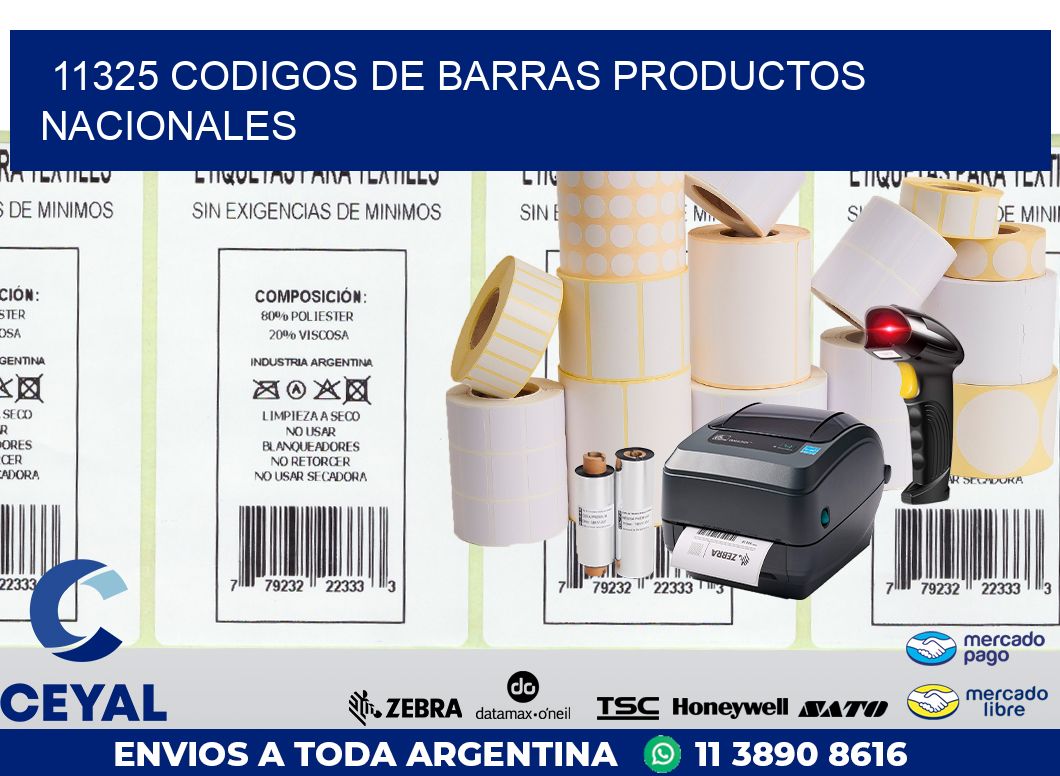 11325 codigos de barras productos nacionales