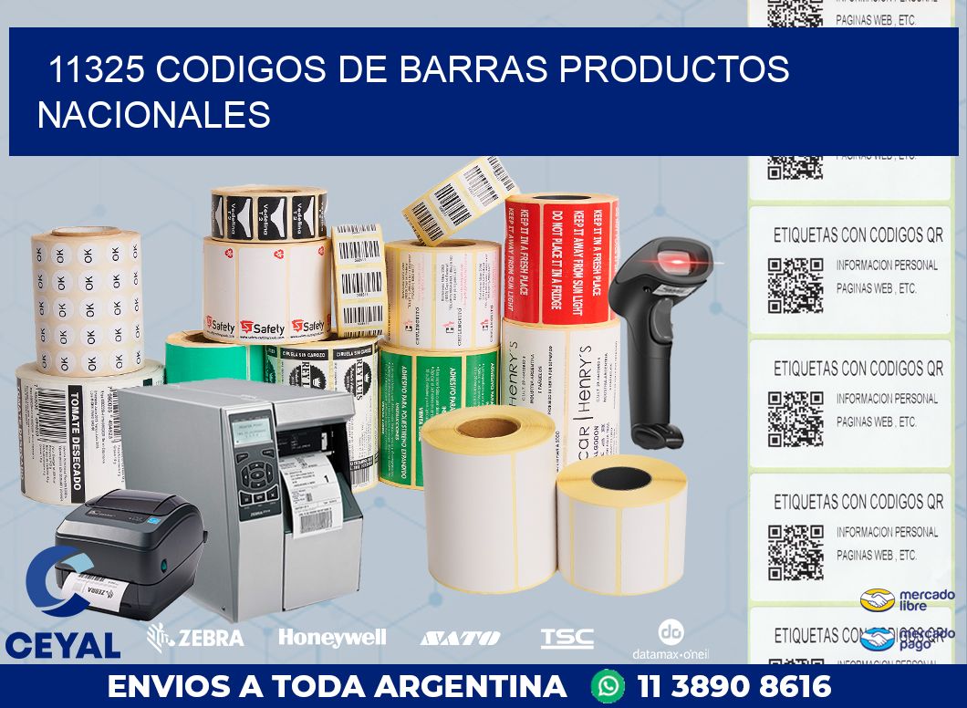 11325 codigos de barras productos nacionales