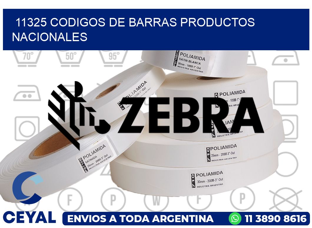 11325 codigos de barras productos nacionales